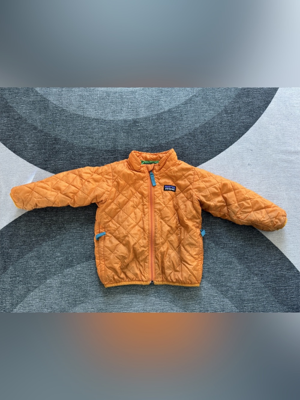 Patagonia Baby Quilted Puff Jacket Kids Quilted Puffer in Orange 12m